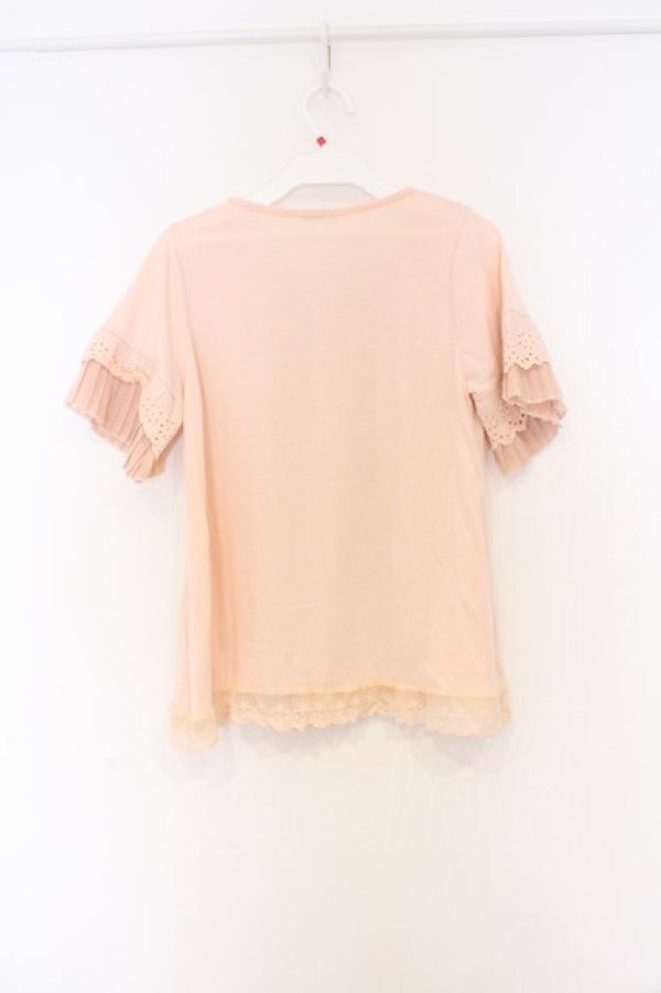 画像3: axes femme / ネックレス付プリーツプルオーバー M ピンク O-26-03-01-046-AX-TO-OW-OS (3)