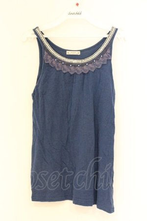 画像: axes femme / スパンコール配色タンクトップ M ブルー O-26-03-01-048-AX-TO-OW-OS