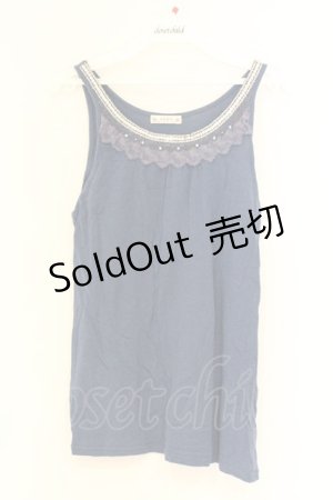 画像: axes femme / スパンコール配色タンクトップ M ブルー O-26-03-01-048-AX-TO-OW-OS