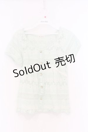 画像: axes femme / レース柄オパールビスチェプルオーバー M ミントグリーン O-26-03-01-050-AX-TO-OW-OS