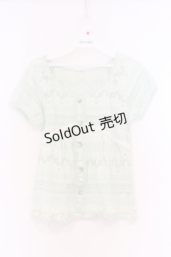 画像1: axes femme / レース柄オパールビスチェプルオーバー M ミントグリーン O-26-03-01-050-AX-TO-OW-OS (1)