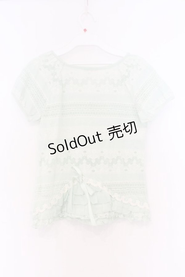 画像3: axes femme / レース柄オパールビスチェプルオーバー M ミントグリーン O-26-03-01-050-AX-TO-OW-OS (3)