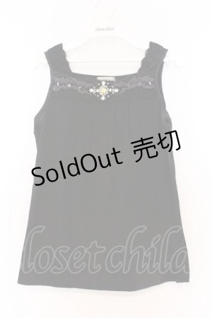 画像: axes femme / ビジュー使いタンク M クロ O-26-03-01-053-AX-TO-OW-OS