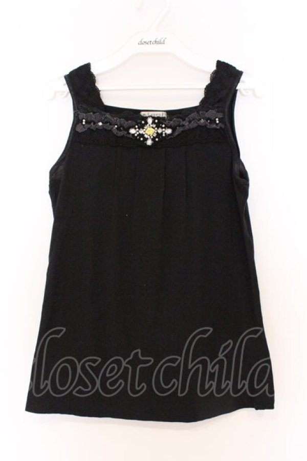 画像1: axes femme / ビジュー使いタンク M クロ O-26-03-01-053-AX-TO-OW-OS (1)