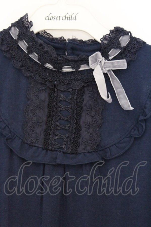 画像2: axes femme / デコラティブタートルプルオーバー M ネイビー O-26-03-01-054-AX-TO-OW-OS (2)