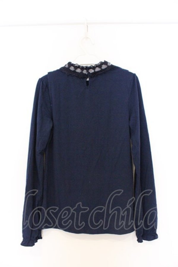 画像3: axes femme / デコラティブタートルプルオーバー M ネイビー O-26-03-01-054-AX-TO-OW-OS (3)