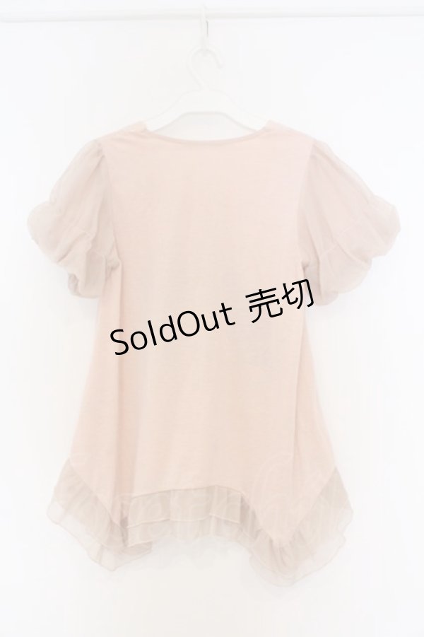 画像3: axes femme / ねこpt裾フリルカットソー M ピンク O-26-03-01-056-AX-TO-OW-OS (3)