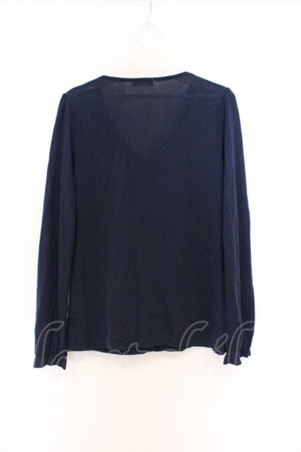 画像3: axes femme / ボウタイブラウス風プルオーバー M ネイビー O-26-03-01-058-AX-TO-OW-OS (3)