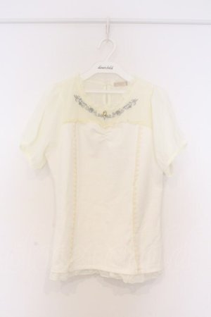 画像: axes femme POETIQUE / マリン刺繍ビスチェ切替プルオーバー M キナリ O-26-03-01-061-AX-TO-OW-OS