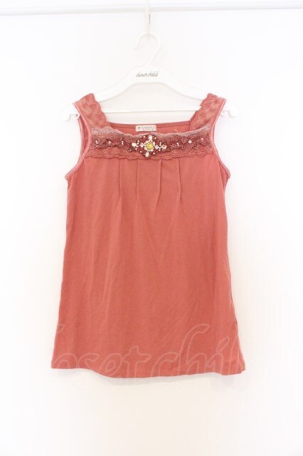 画像1: axes femme / ビジュー使いタンク M ピンク O-26-03-01-062-AX-TO-OW-OS (1)