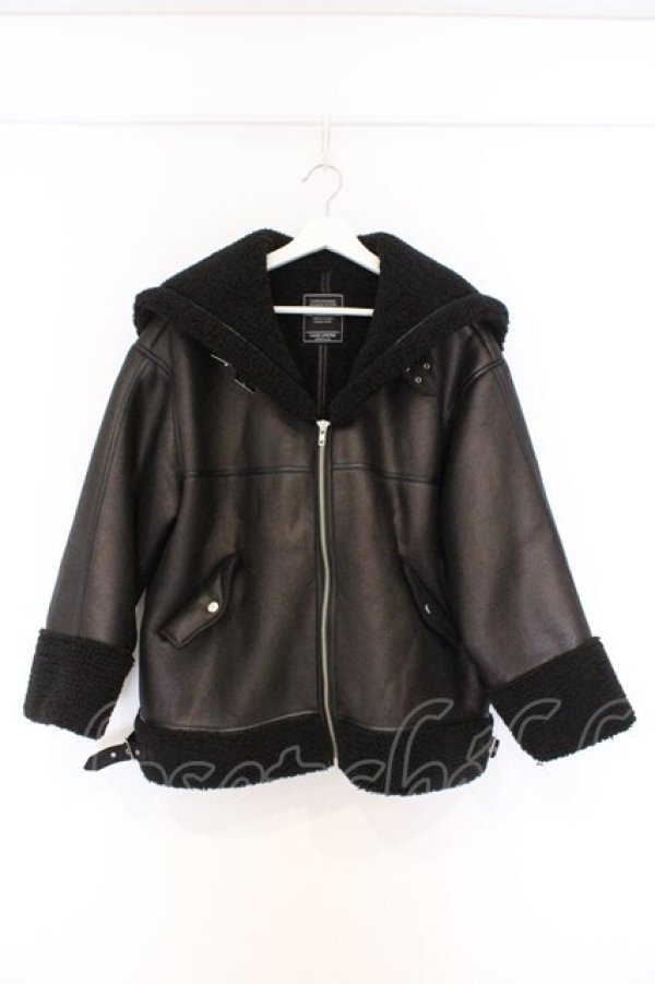 画像1: Candy Stripper / FAKE MOUTON SAILOR ジャケット 2 ブラック O-26-03-01-006-PU-CO-OW-OS (1)