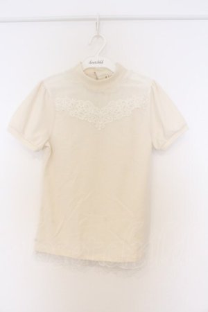 画像: axes femme / ボトルネックリブカットソー M キナリ O-26-03-01-063-AX-TO-OW-OS