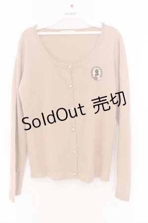 画像: axes femme / フレーム刺繍入りカーディガン M ピンク O-26-03-01-064-AX-TO-OW-OS