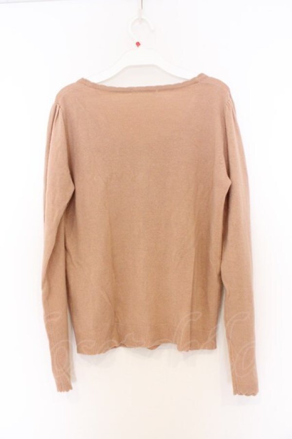 画像3: axes femme / フレーム刺繍入りカーディガン M ピンク O-26-03-01-064-AX-TO-OW-OS (3)