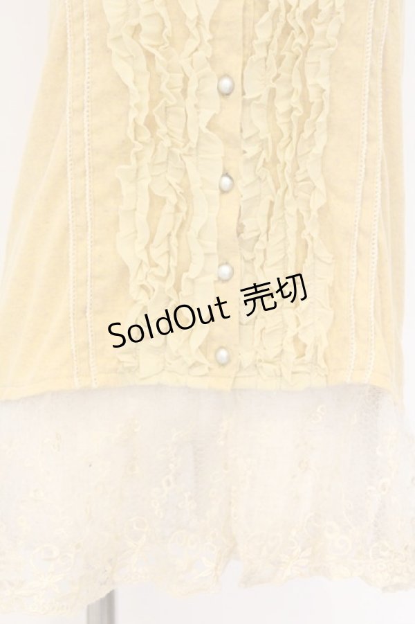 画像2: axes femme / 裾レースカットジレ M イエロー O-26-03-01-001-AX-TO-OW-OS (2)