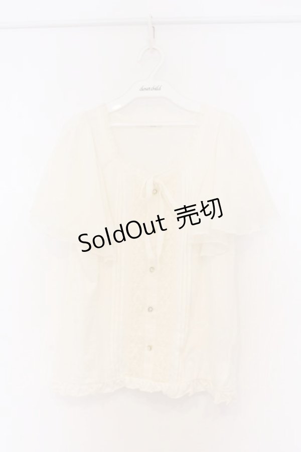 画像1: axes femme / 肩フリルノースリチュニック M キナリ O-26-03-01-066-AX-TO-OW-OS (1)