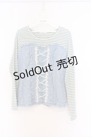 画像: axes femme / ビスチェデザイントップス M ブルー O-26-03-01-069-AX-TO-OW-OS