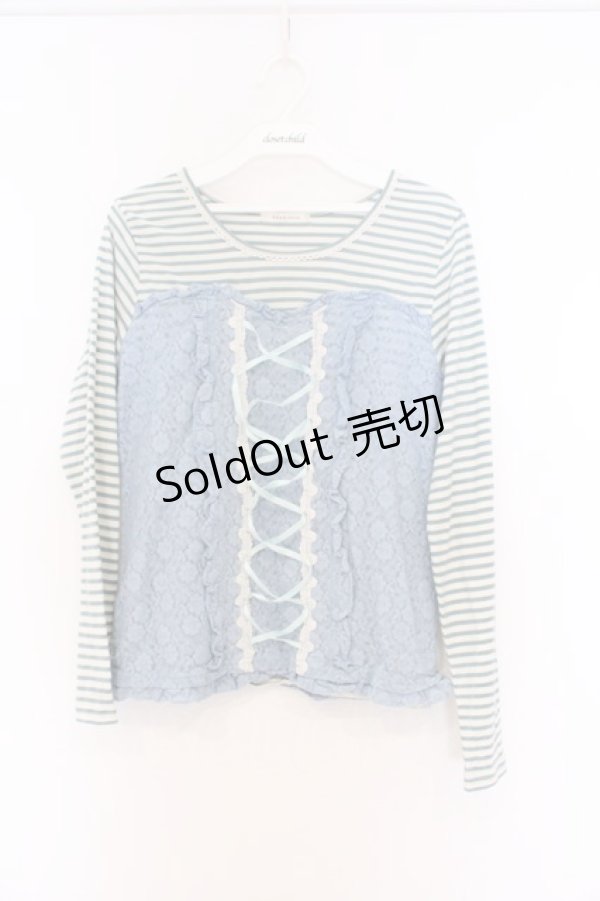 画像1: axes femme / ビスチェデザイントップス M ブルー O-26-03-01-069-AX-TO-OW-OS (1)