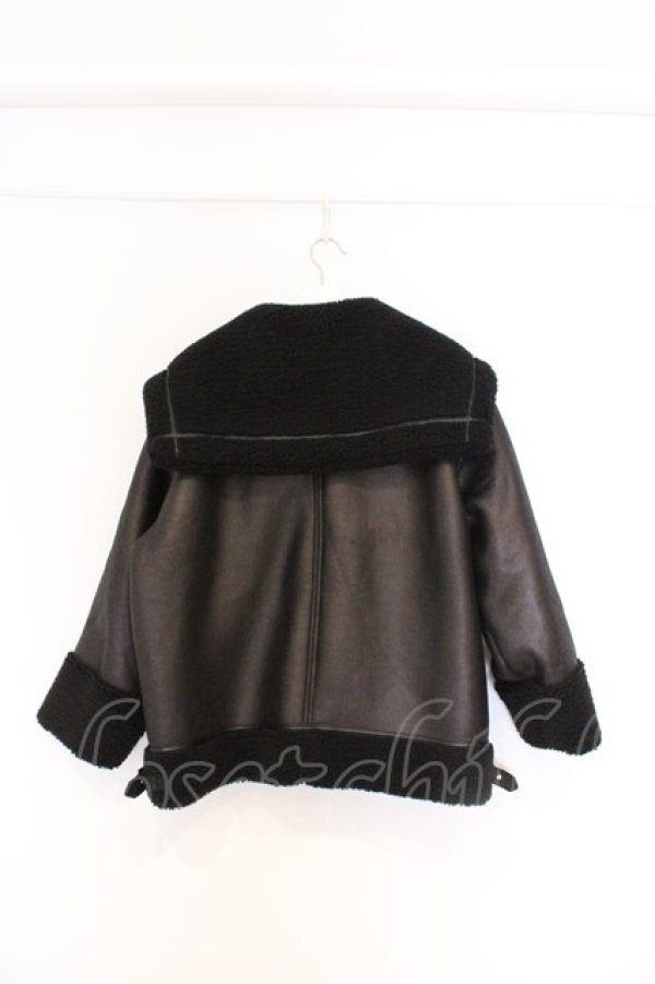 画像3: Candy Stripper / FAKE MOUTON SAILOR ジャケット 2 ブラック O-26-03-01-006-PU-CO-OW-OS (3)