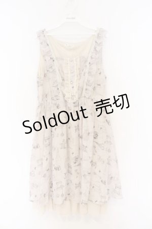 画像: axes femme / アンティーク猫ワンピース M キナリ O-26-03-01-073-AX-OP-OW-OS