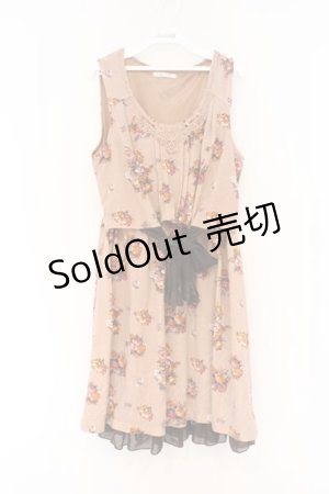 画像: axes femme / 花柄ワンピース M ピンク O-26-03-01-076-AX-OP-OW-OS