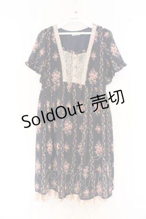 画像: axes femme / ローズ縦ラインワンピース M ネイビー O-26-03-01-078-AX-OP-OW-OS