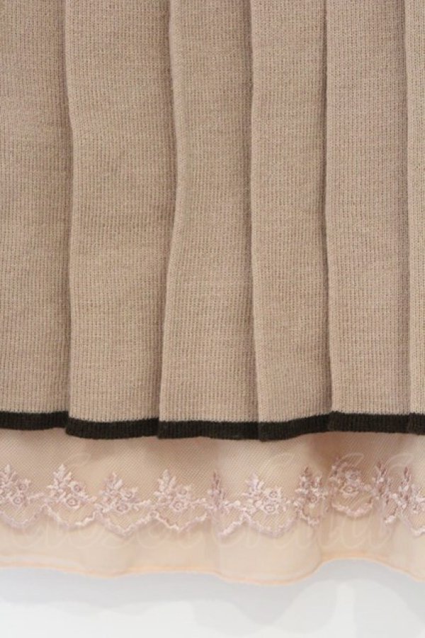 画像2: axes femme / プリーツニットスカート M ベージュ O-26-03-01-080-AX-SK-OW-OS (2)