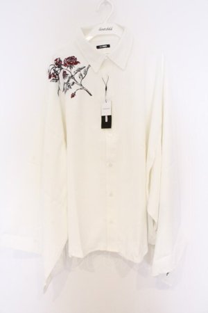 画像: Ellno Loset / 和スリーブフラワー刺繍シャツ M ホワイト O-26-03-01-008-LO-BL-OW-OS