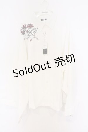 画像: Ellno Loset / 和スリーブフラワー刺繍シャツ M ホワイト O-26-03-01-008-LO-BL-OW-OS