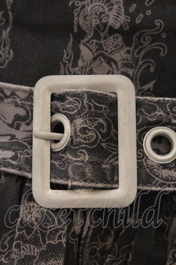 画像3: ALGONQUINS / スカルロゴストレッチティアードスカート  ブラウン系 O-26-03-01-090-AL-SK-IG-OS (3)