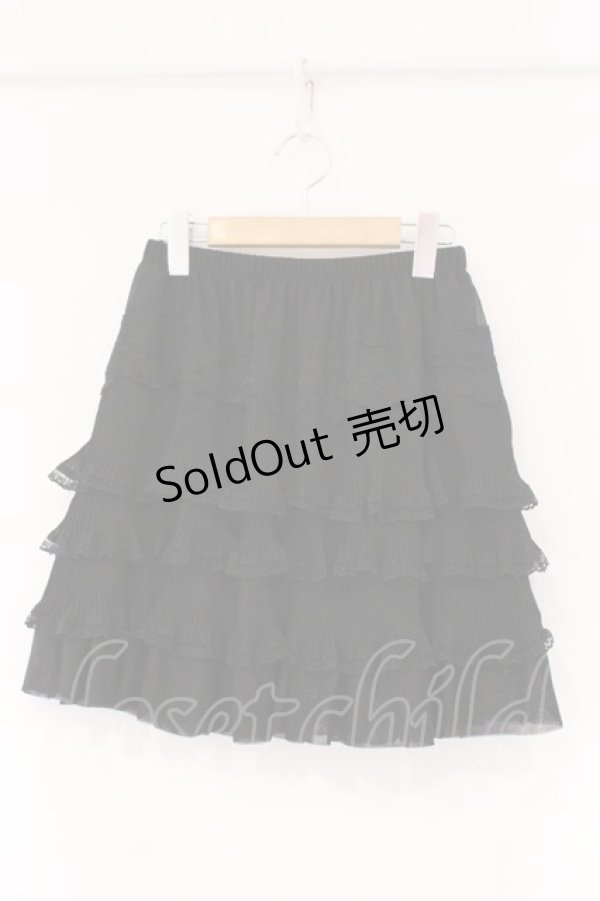 画像1: axes femme / プリーツティアードスカート M クロ O-26-03-01-091-AX-SK-IG-OS (1)