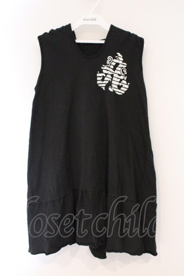 画像1: ALGONQUINS / ノースリーブフードワンピース F ブラック O-26-03-01-092-AL-OP-IG-OS (1)