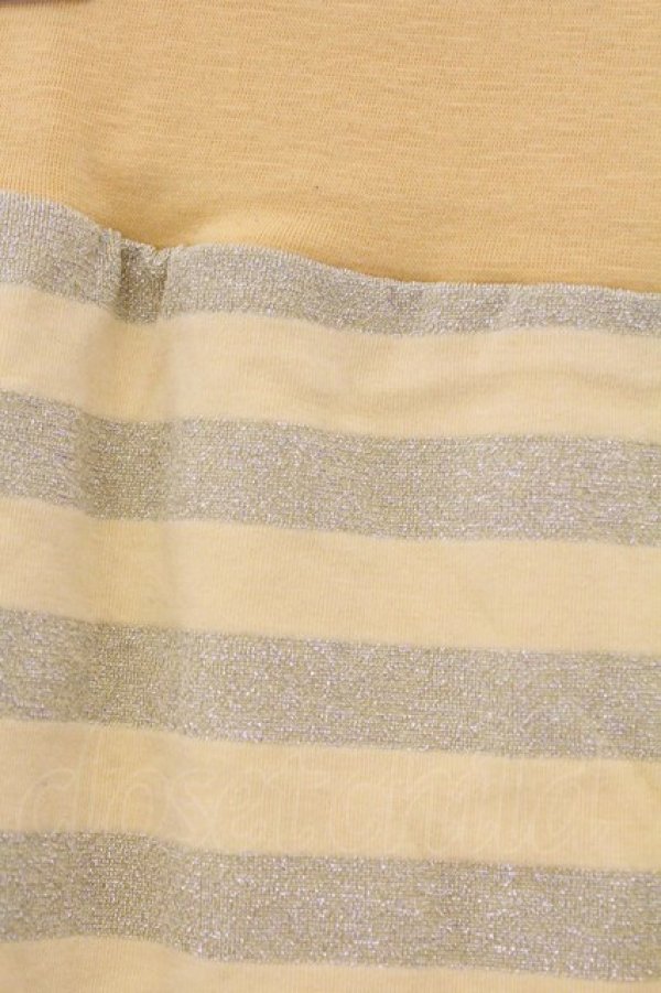 画像2: ALGONQUINS / ラメボーダーショートパンツ F イエロー O-26-03-01-103-AL-PA-IG-OS (2)