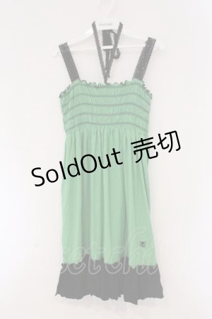 画像: ALGONQUINS / レースシャーリングカットワンピース F グリーン O-26-03-01-104-AL-OP-IG-OS