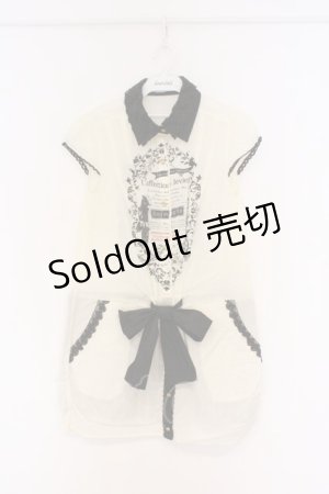 画像: axes femme / プリントシャツチュニック M キナリ O-26-03-01-010-AX-OP-OW-OS