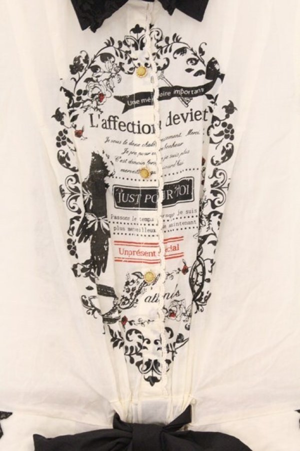 画像2: axes femme / プリントシャツチュニック M キナリ O-26-03-01-010-AX-OP-OW-OS (2)