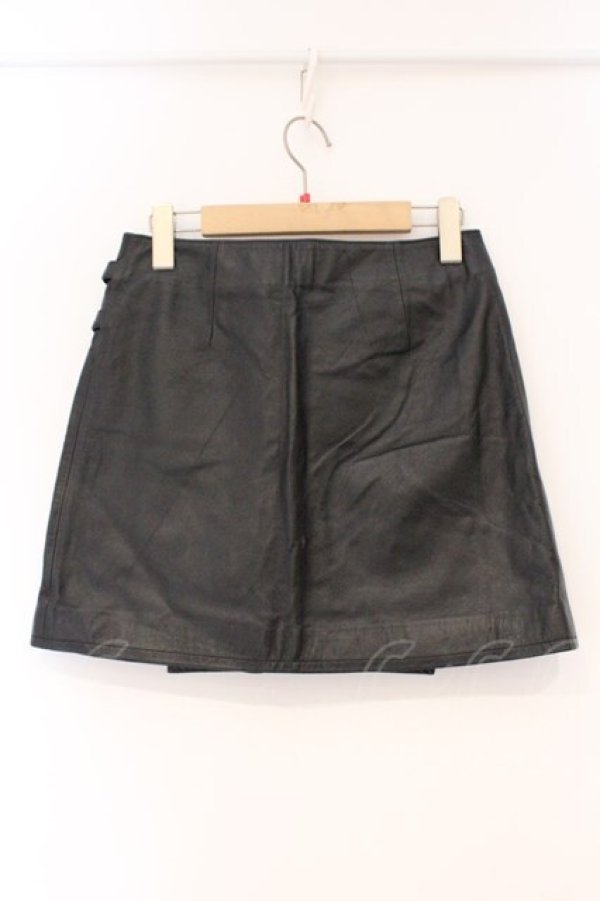 画像4: SUPER LOVERS / レザー巻きスカート  ブラック O-26-03-01-109-PU-SK-IG-OS (4)