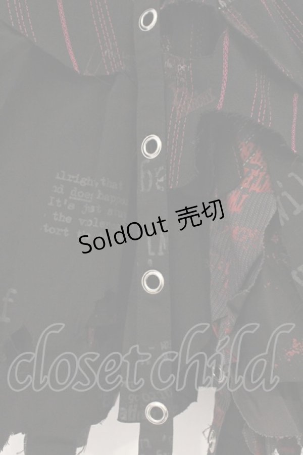 画像2: h.ANARCHY / スカルカットランダムスカート  ブラック×レッド×ピンク O-26-03-01-110-HN-SK-IG-OS (2)