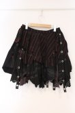 画像4: h.ANARCHY / スカルカットランダムスカート  ブラック×レッド×ピンク O-26-03-01-110-HN-SK-IG-OS (4)