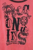 画像2: ALGONQUINS / 英字プリントTシャツ  ピンク×ブラック O-26-03-01-113-AL-TS-IG-OS (2)