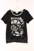 画像1: PUTUMAYO / ねこプリントTシャツ  ブラック×ホワイト O-26-03-01-119-PT-TS-IG-OS (1)
