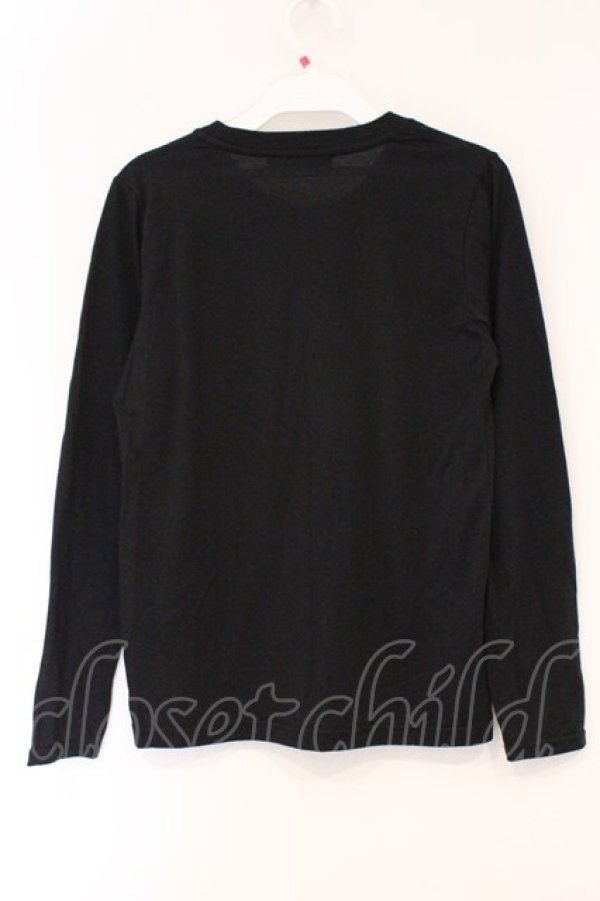 画像3: ALGONQUINS / ロゴプリントカットソー F ブラック×パープル O-26-03-01-120-AL-TO-IG-OS (3)