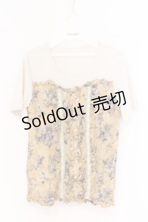 画像: axes femme / ビスチェ風切り替えTシャツ M イエロー O-26-03-01-012-AX-TO-OW-OS