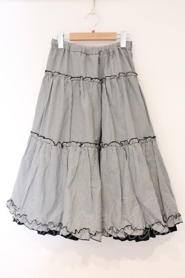 画像3: m petit by misako / NINA'Sギャザースカート M クロ×シロ O-26-03-01-123-LO-SK-IG-OS (3)