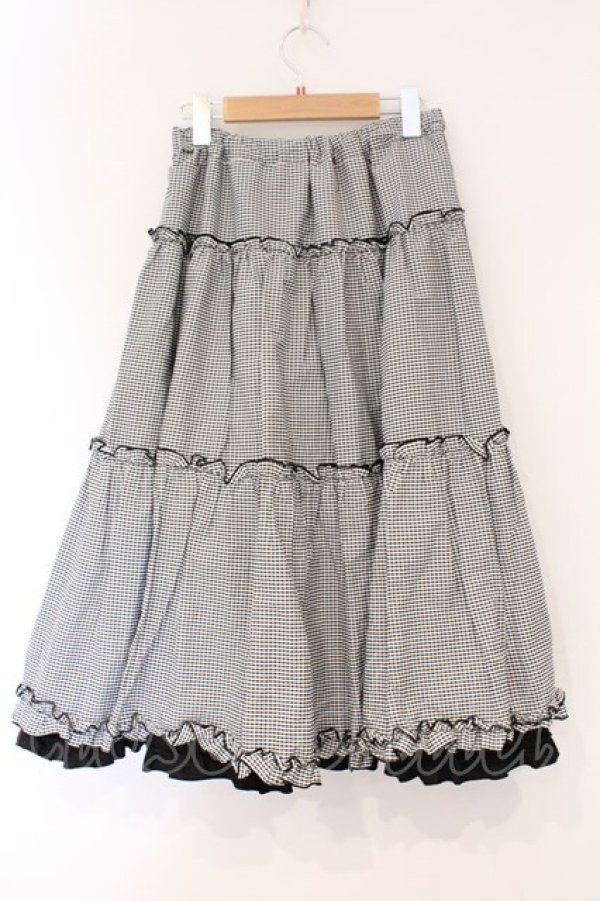 画像4: m petit by misako / NINA'Sギャザースカート M クロ×シロ O-26-03-01-123-LO-SK-IG-OS (4)