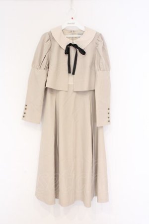 画像: Maison de FLEUR Petite Robe canone / クロエが微笑むワンピース M ベージュ O-26-03-01-002-EL-OP-OW-OS