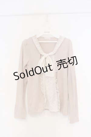 画像: axes femme / シフォンボウタイトップス M ピンク O-26-03-01-016-AX-TO-OW-OS