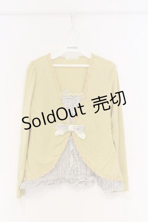 画像: axes femme / ボレロ重ね着風プルオーバー M イエロー O-26-03-01-017-AX-TO-OW-OS