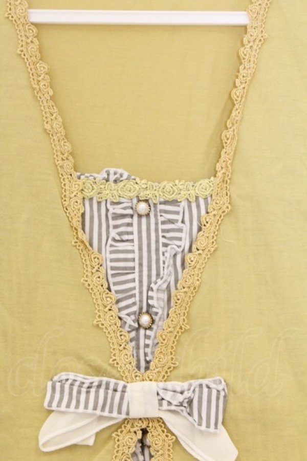 画像2: axes femme / ボレロ重ね着風プルオーバー M イエロー O-26-03-01-017-AX-TO-OW-OS (2)