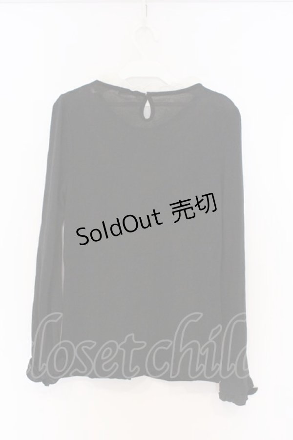 画像3: axes femme / チュールヨークプルオーバー M クロ O-26-03-01-018-AX-TO-OW-OS (3)